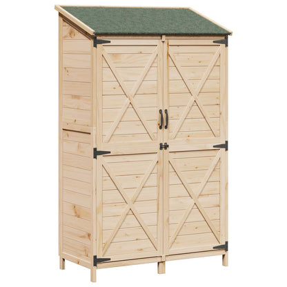 Gartenschuppen 106 X 56 X 176,5 Cm Massivholz Aus Fichte