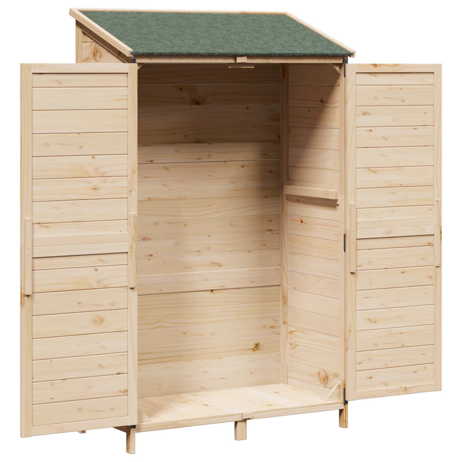Gartenschuppen 106 X 56 X 176,5 Cm Massivholz Aus Fichte