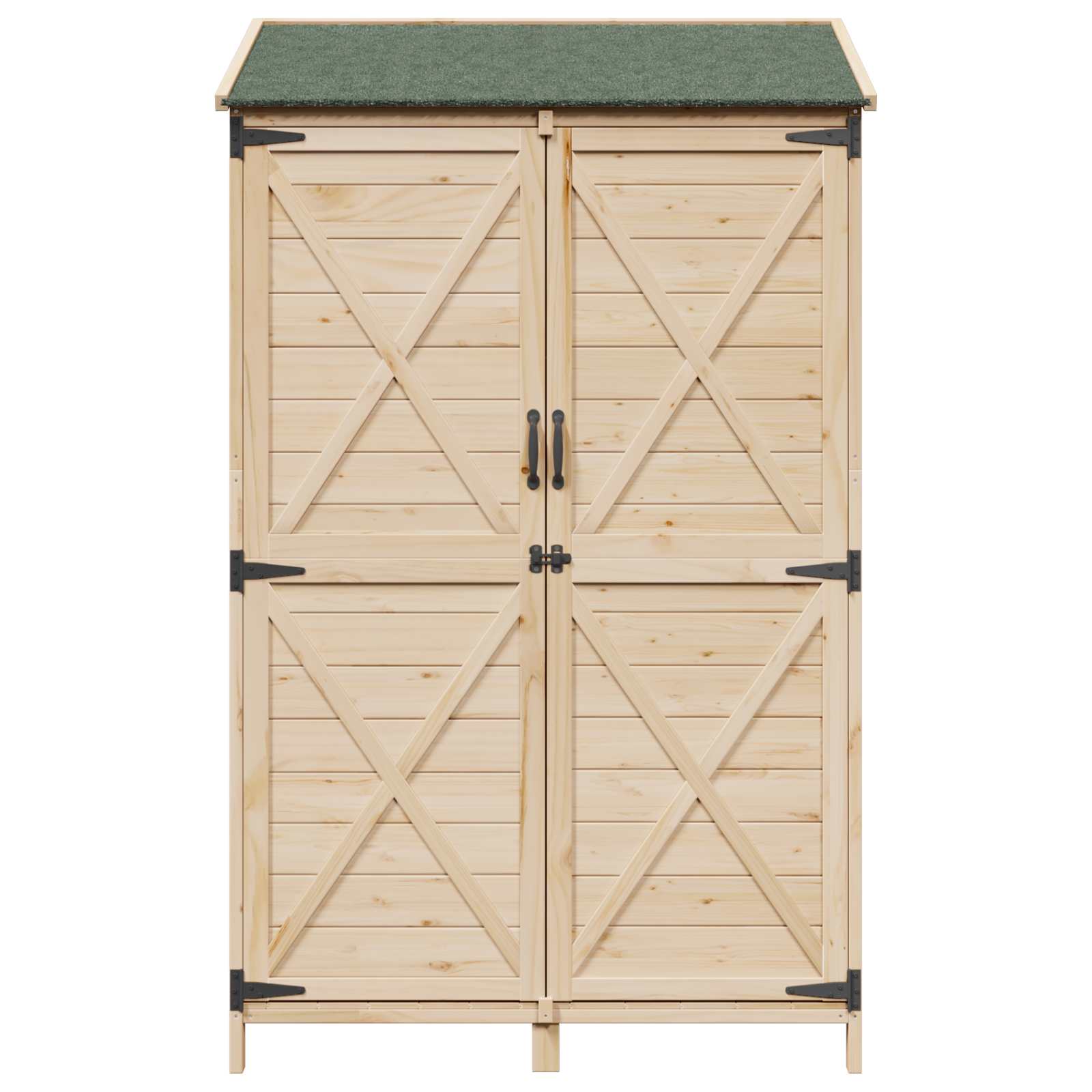 Gartenschuppen 106 X 56 X 176,5 Cm Massivholz Aus Fichte