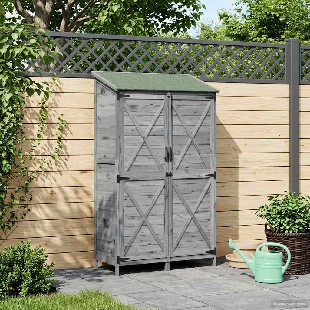 Gartenschuppen 106 X 56 X 176,5 Cm Massivholz Aus Fichte