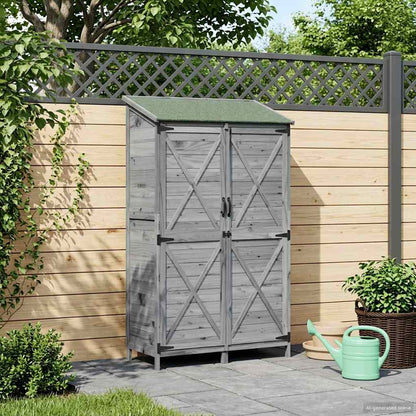 Gartenschuppen 106 X 56 X 176,5 Cm Massivholz Aus Fichte