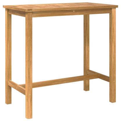 Outdoor Bar Set 5 Pcs Unbehandelt Massivholz Teak