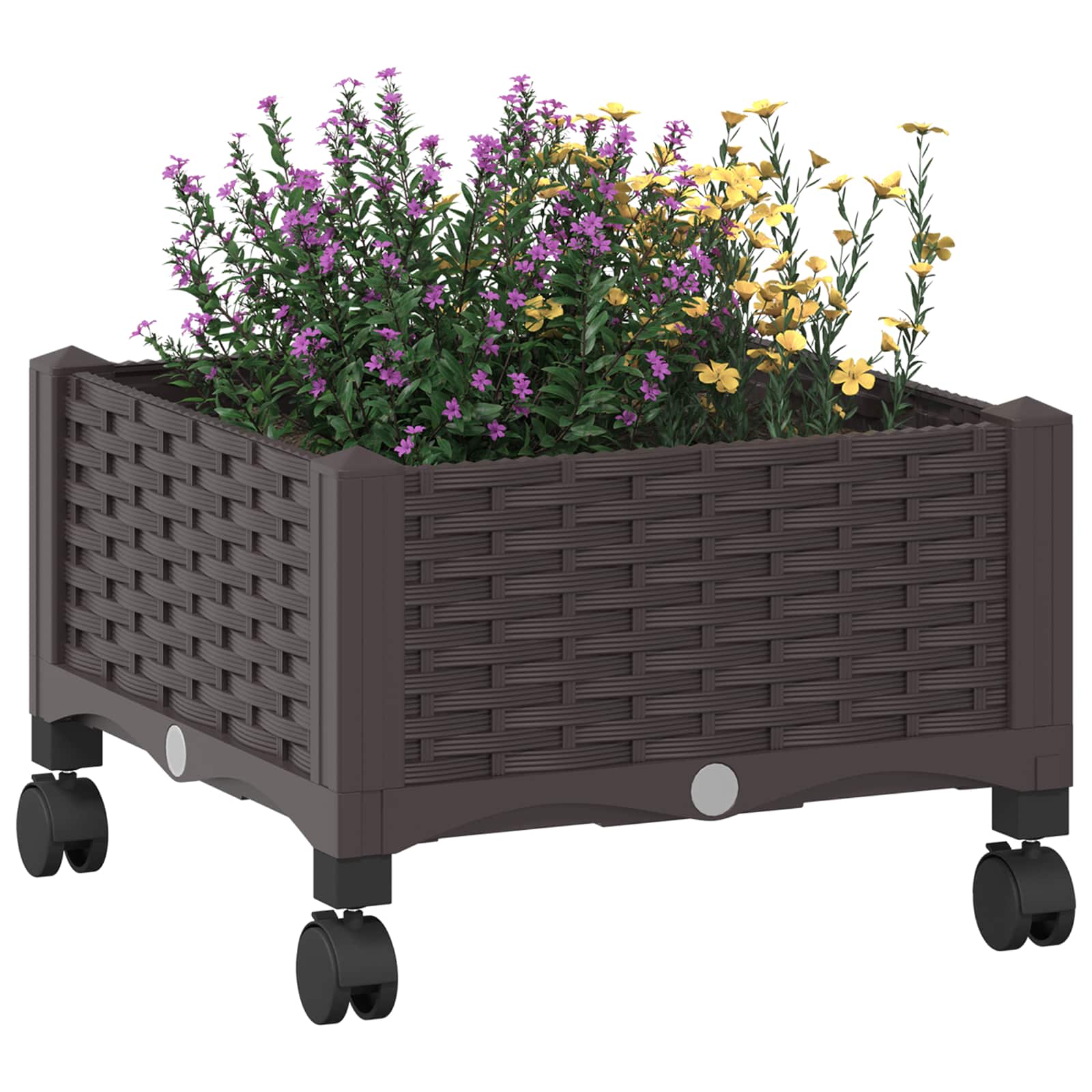 Gartenpflanzer 40 X 40 X 29 Cm Pp Braun