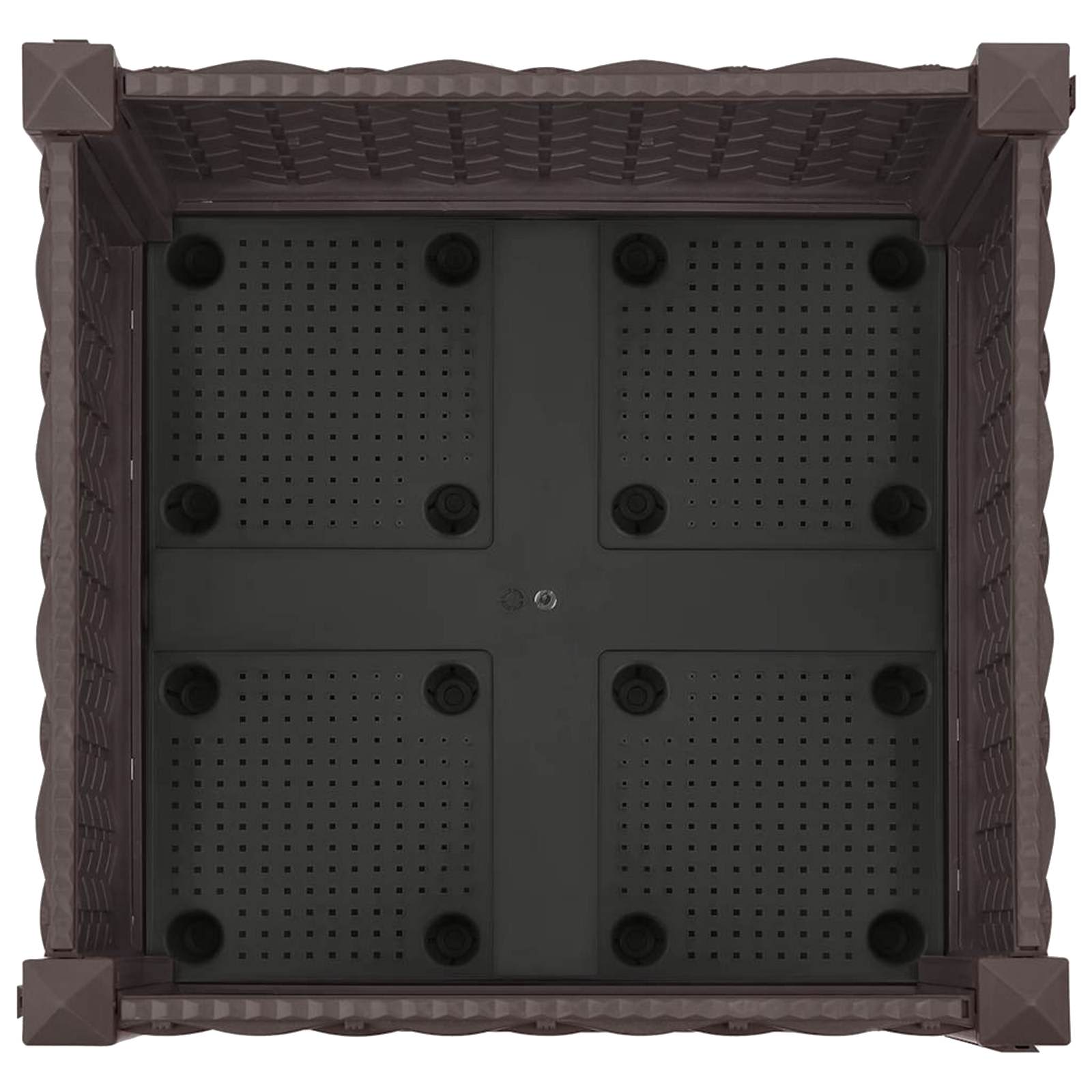Gartenpflanzer 40 X 40 X 29 Cm Pp Braun