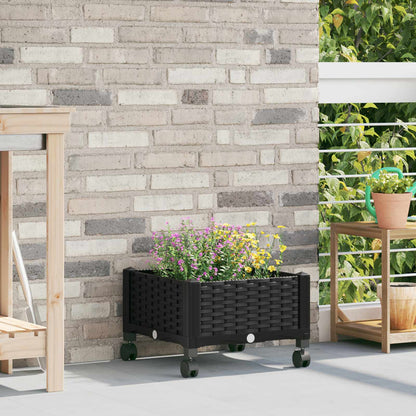 Gartenpflanzer 40 X 40 X 29 Cm Pp Schwarz