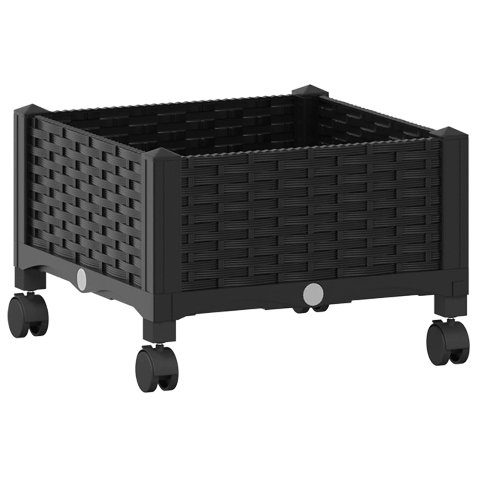 Gartenpflanzer 40 X 40 X 29 Cm Pp Schwarz