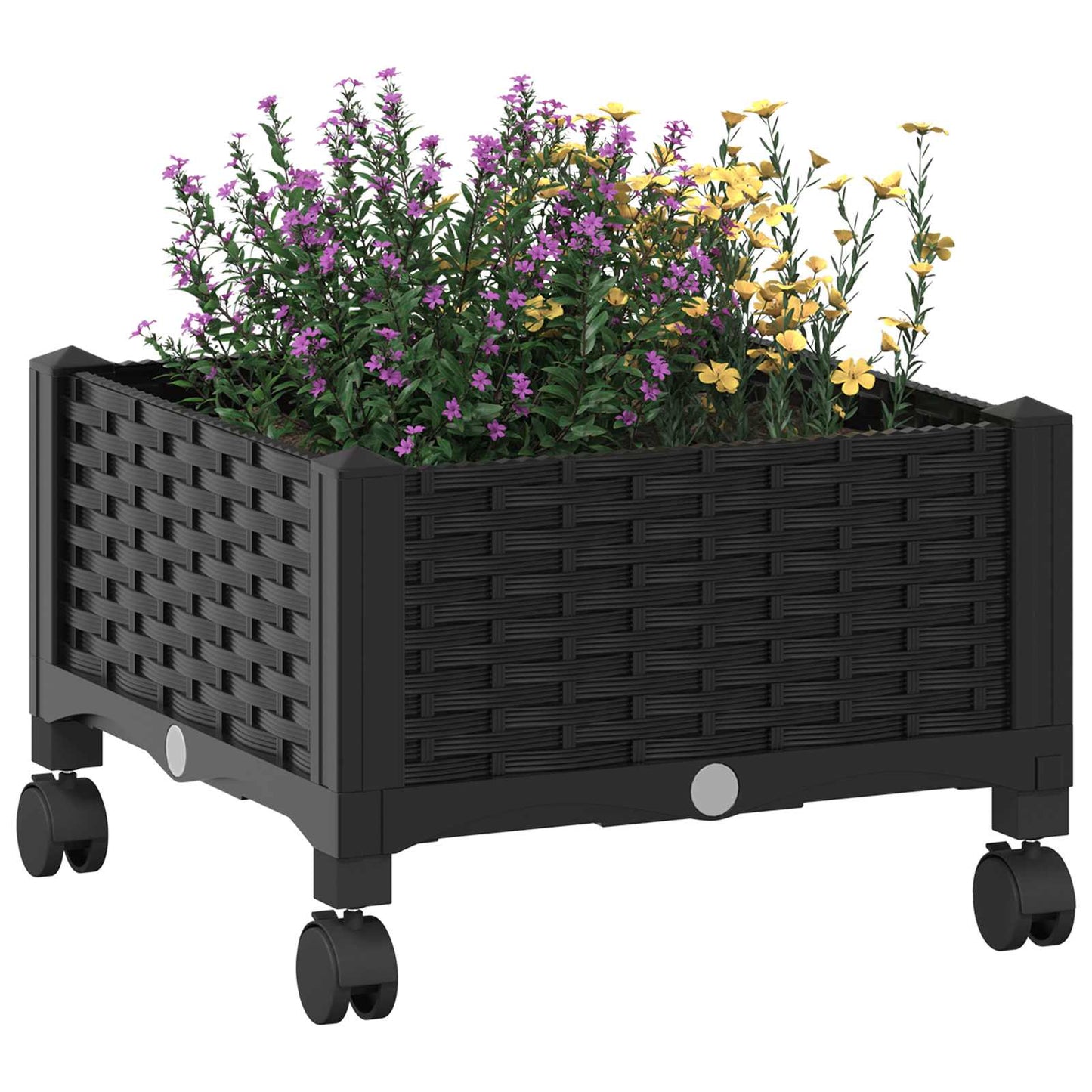 Gartenpflanzer 40 X 40 X 29 Cm Pp Schwarz