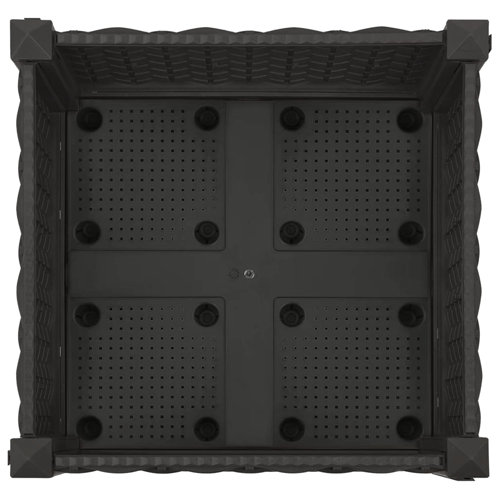 Gartenpflanzer 40 X 40 X 29 Cm Pp Schwarz