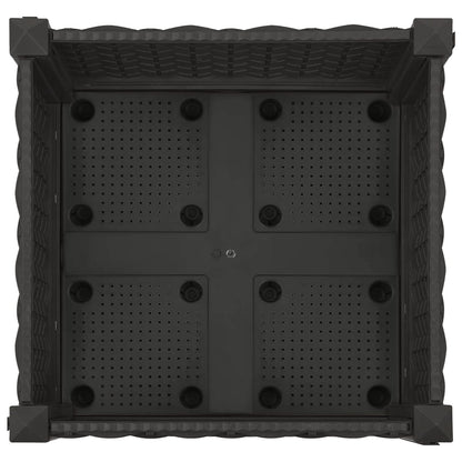 Gartenpflanzer 40 X 40 X 29 Cm Pp Schwarz