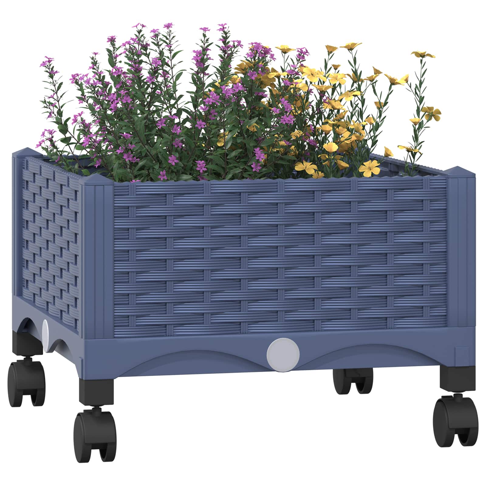 Gartenpflanzer 40 X 40 X 33 Cm Pp Blaugrau