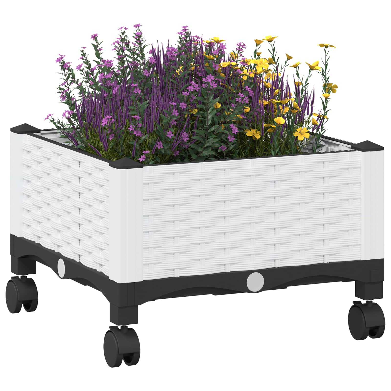 Gartenpflanzer 40 X 40 X 33 Cm Pp Weiß