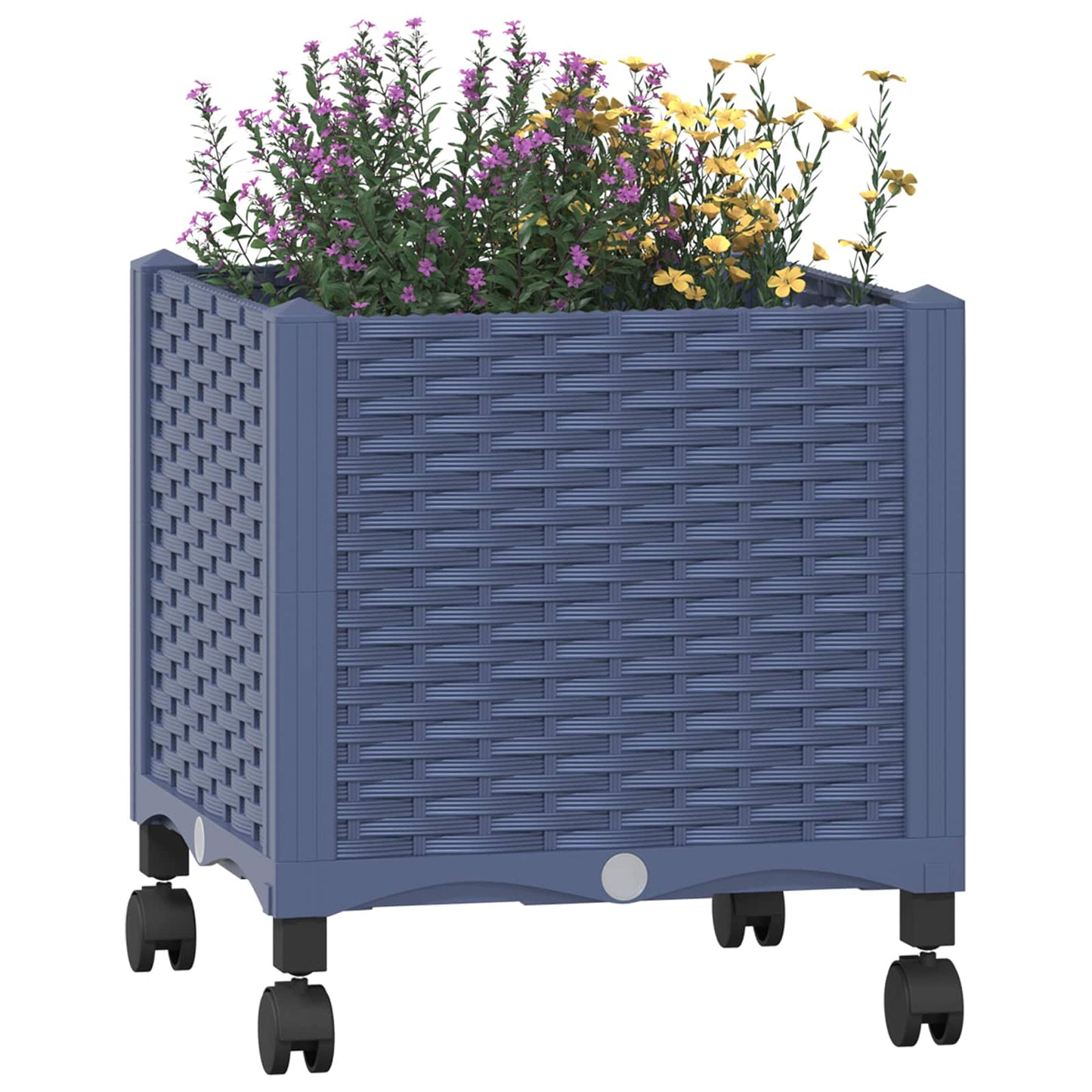 Gartenpflanzer 40 X 40 X 48 Cm Pp Blaugrau