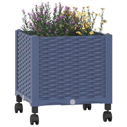 Gartenpflanzer 40 X 40 X 48 Cm Pp Blaugrau