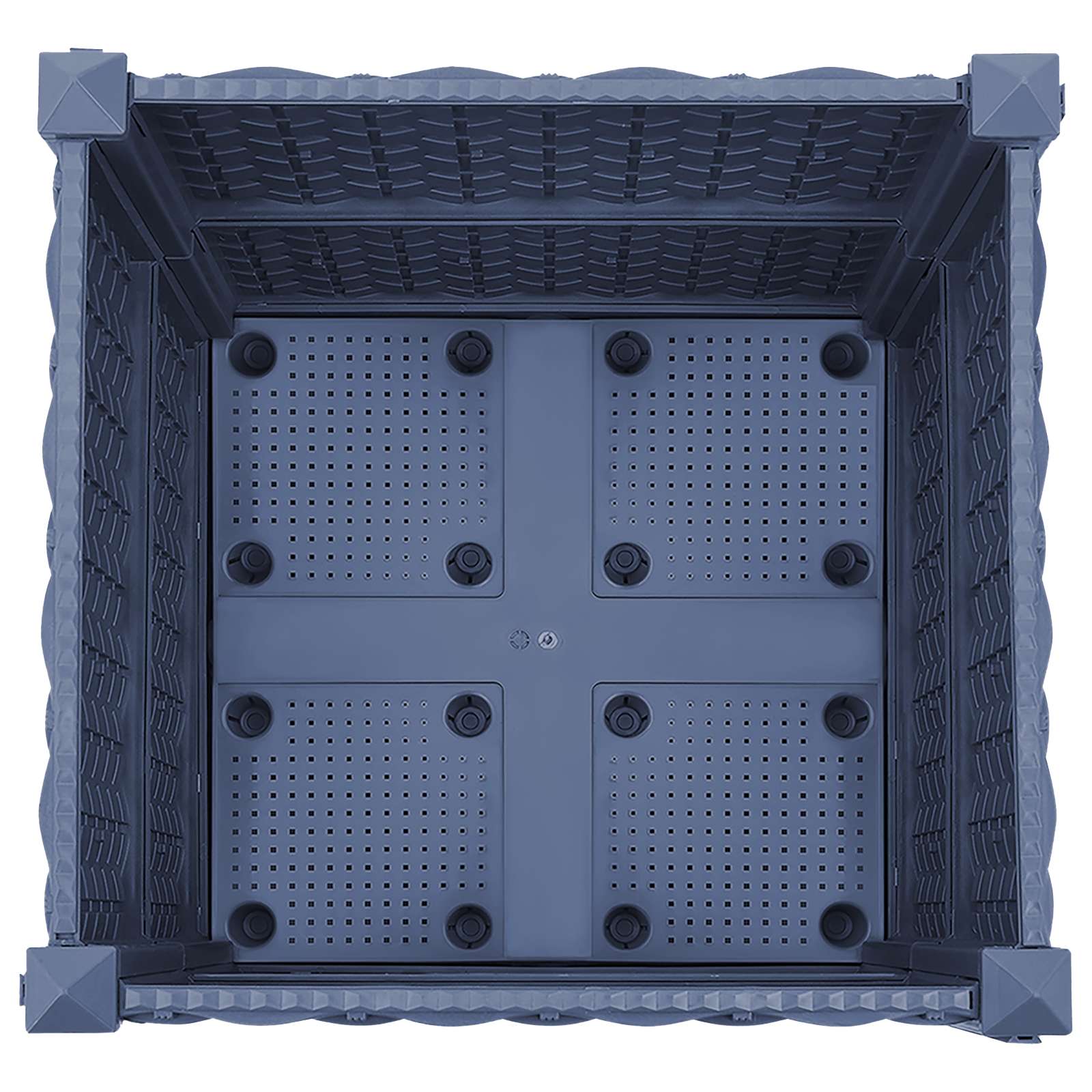 Gartenpflanzer 40 X 40 X 48 Cm Pp Blaugrau