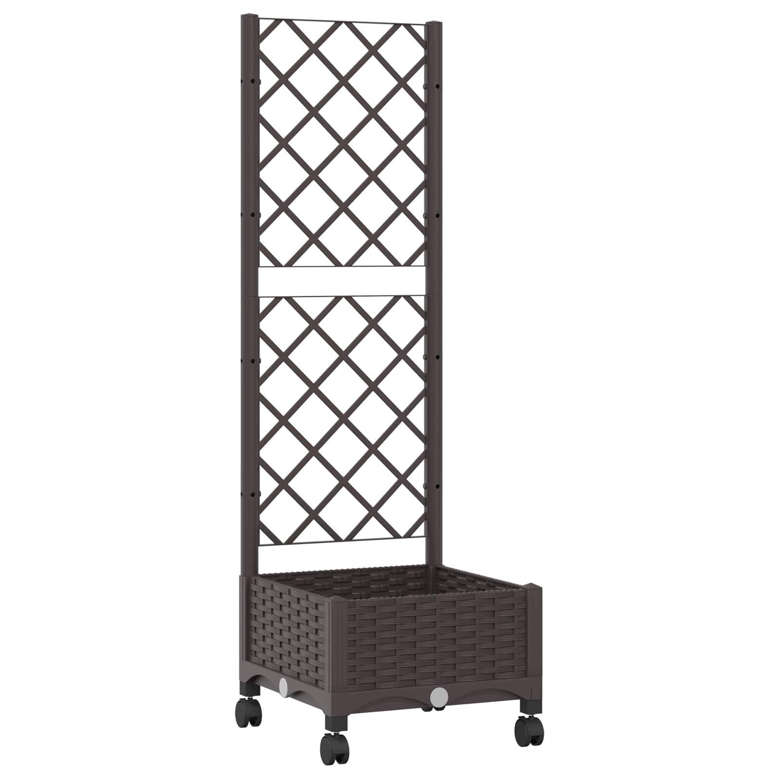 Pflanzkübel Mit Spalier Und Rädern 40 X 40 X 131,5 Cm Pp