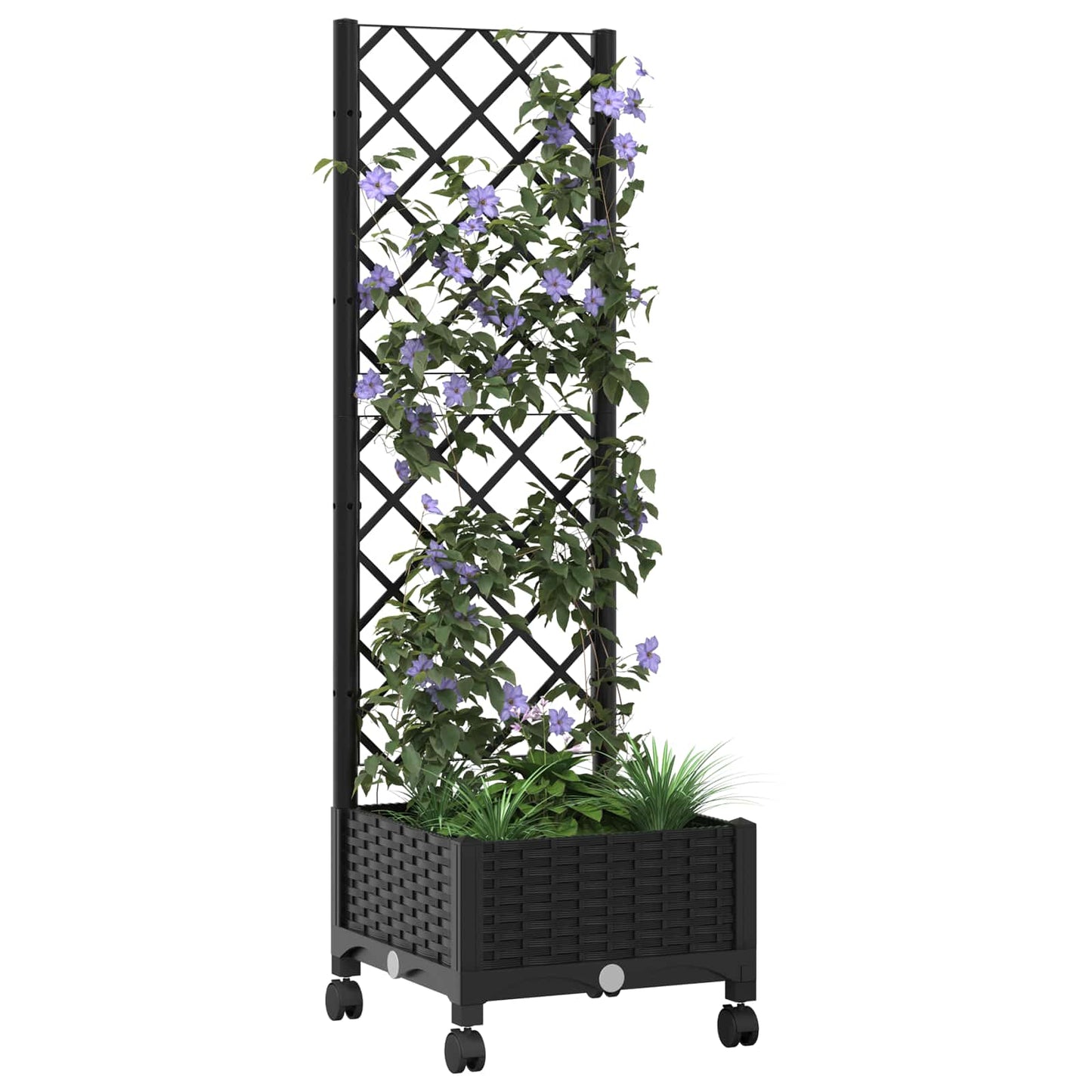 Pflanzkübel Mit Spalier Und Rädern 40 X 40 X 131,5 Cm