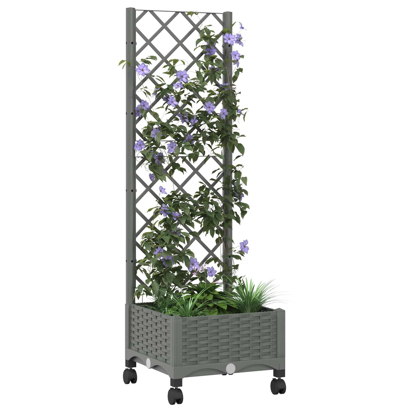 Pflanzkübel Mit Spalier Und Rädern 40 X 40 X 131,5 Cm