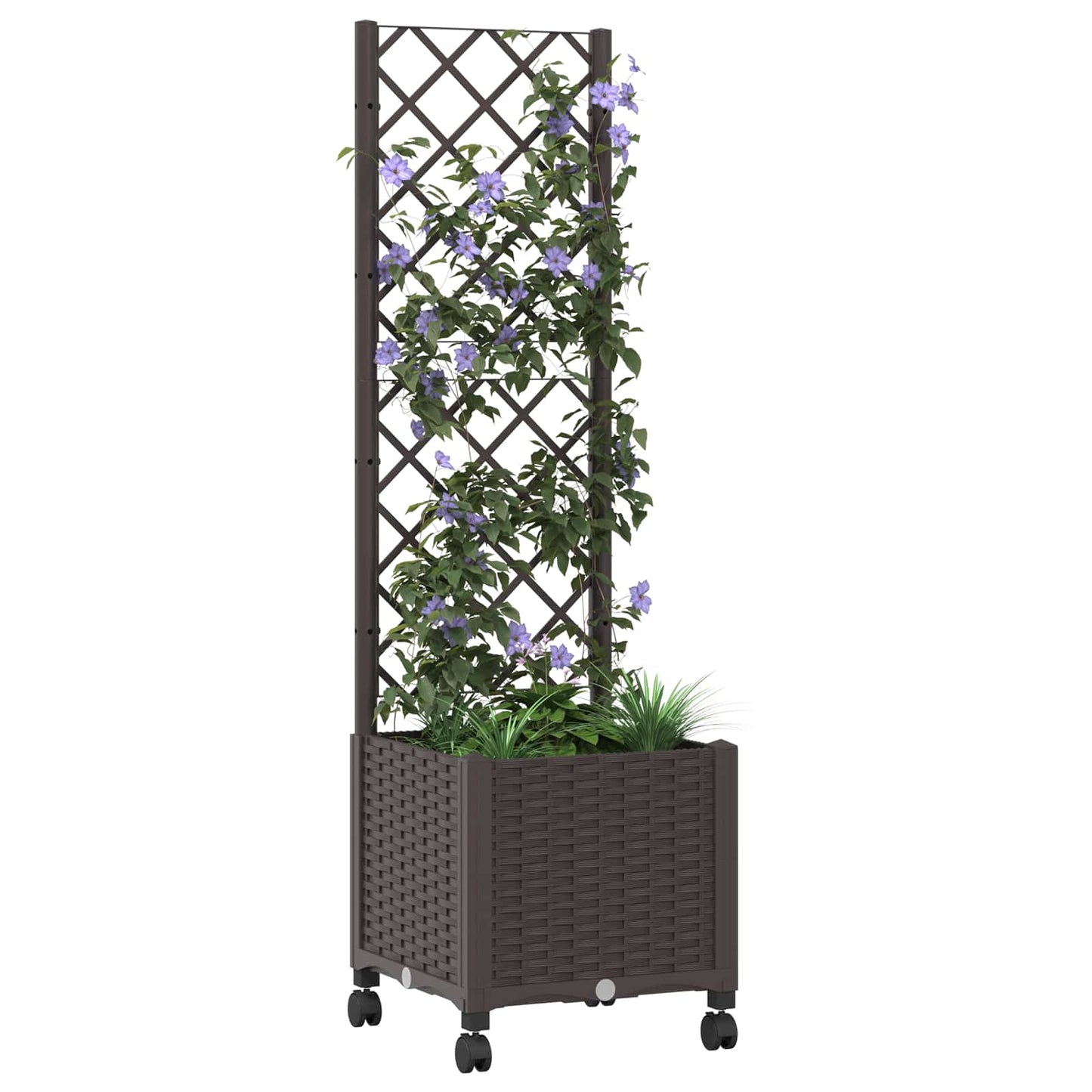 Pflanzkübel Mit Spalier Und Rädern 40 X 40 X 146 Cm Pp