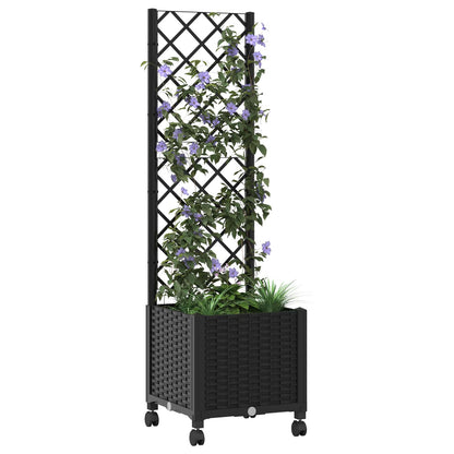 Pflanzkübel Mit Spalier Und Rädern 40 X 40 X 146 Cm Pp