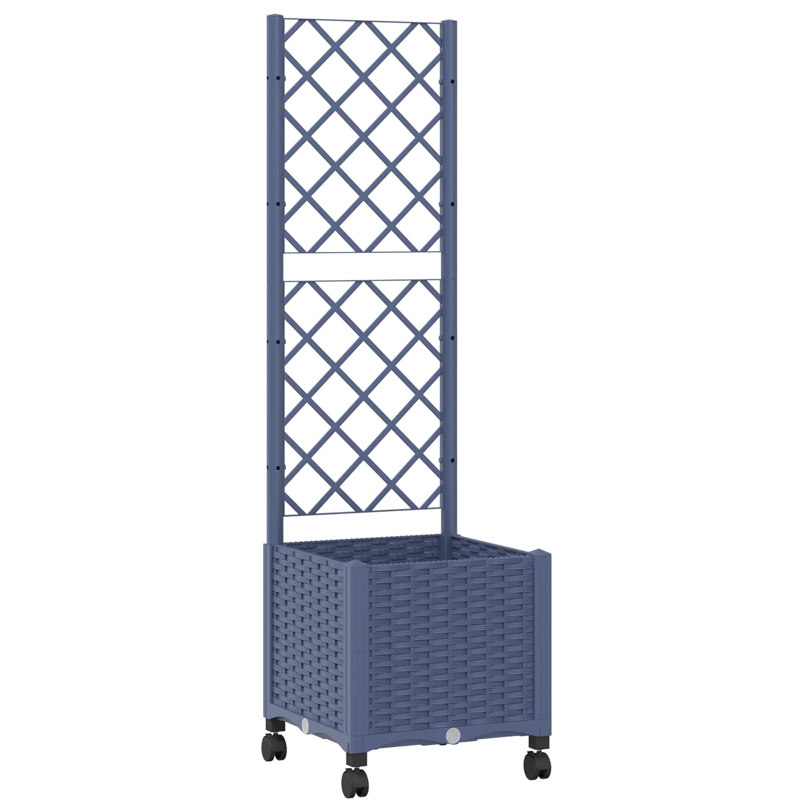 Pflanzkübel Mit Spalier Und Rädern 40 X 40 X 146 Cm Pp