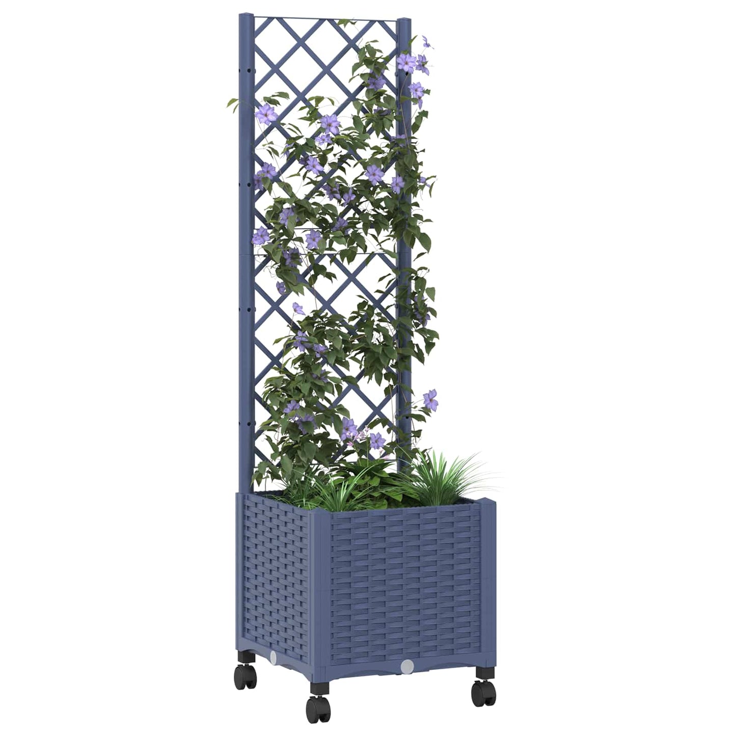 Pflanzkübel Mit Spalier Und Rädern 40 X 40 X 146 Cm Pp