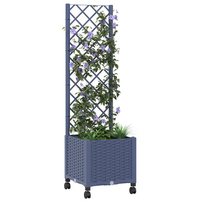 Pflanzkübel Mit Spalier Und Rädern 40 X 40 X 146 Cm Pp