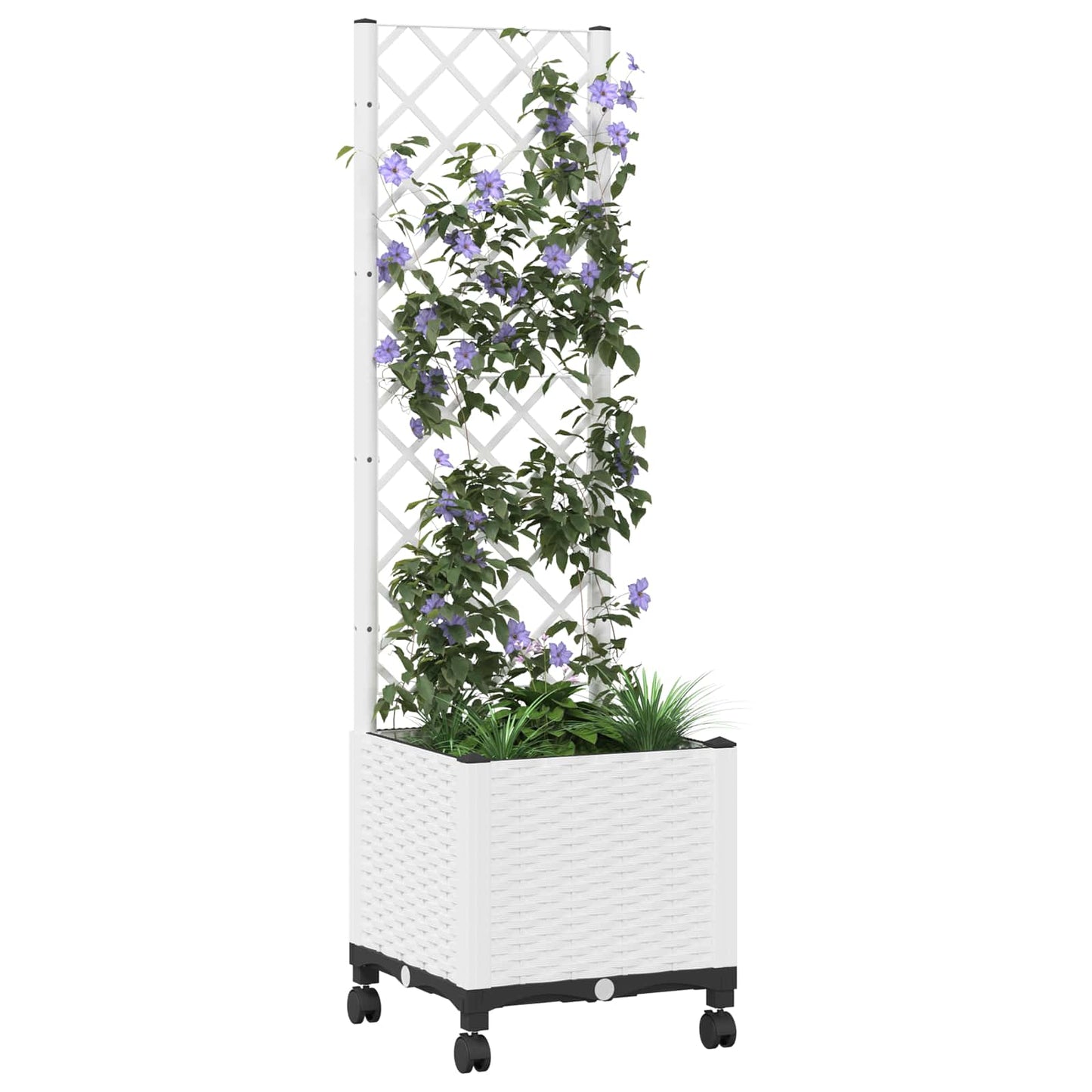 Pflanzkübel Mit Spalier Und Rädern 40 X 40 X 146 Cm Pp
