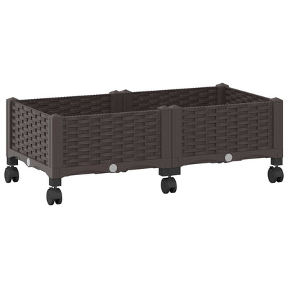 Gartenpflanzer 80 X 40 X 29 Cm Pp Braun