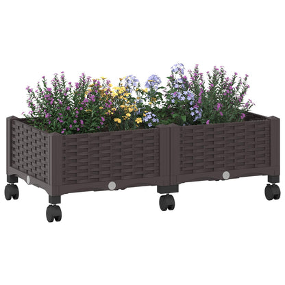 Gartenpflanzer 80 X 40 X 29 Cm Pp Braun