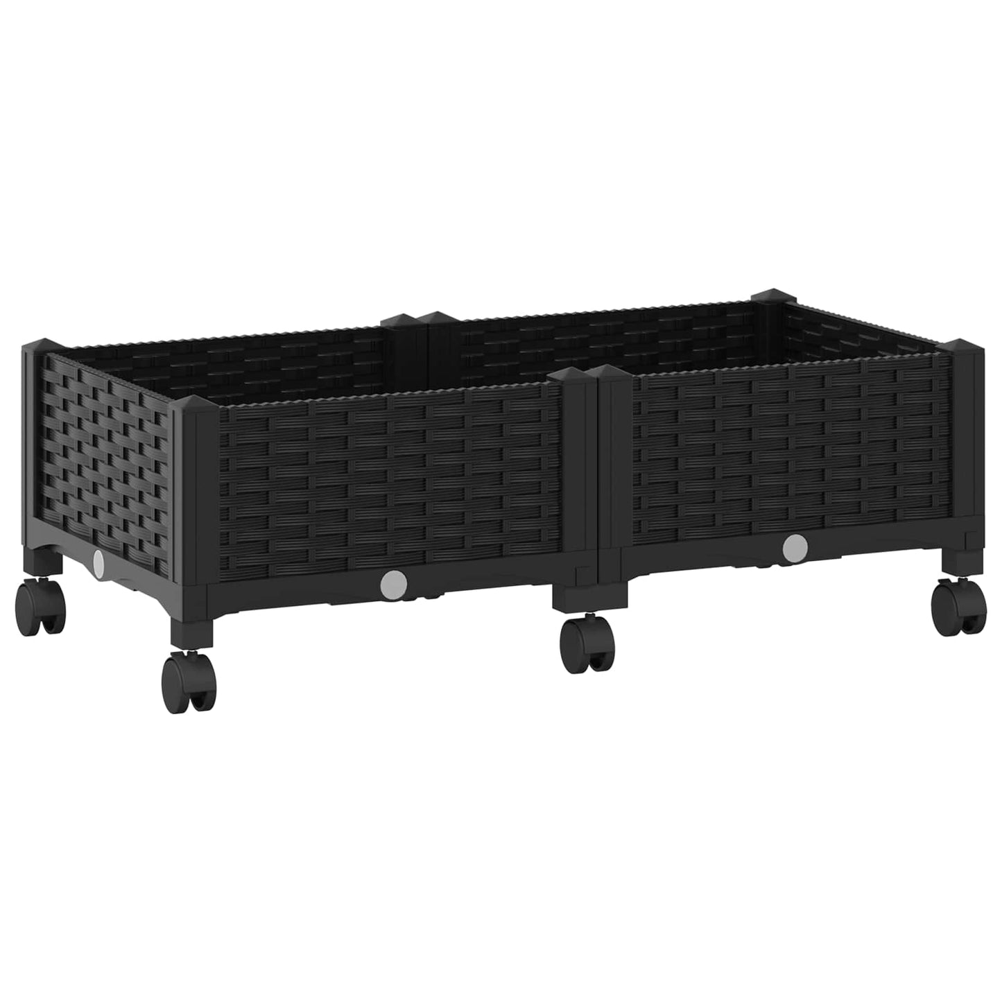 Gartenpflanzer 80 X 40 X 29 Cm Pp Schwarz