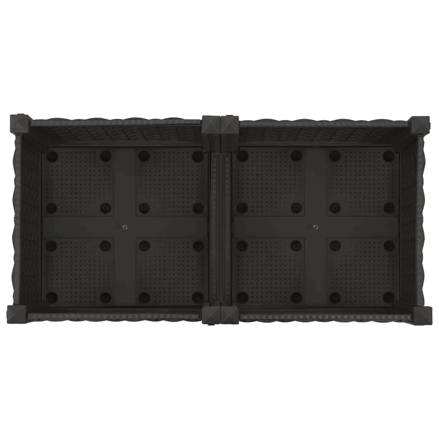 Gartenpflanzer 80 X 40 X 29 Cm Pp Schwarz
