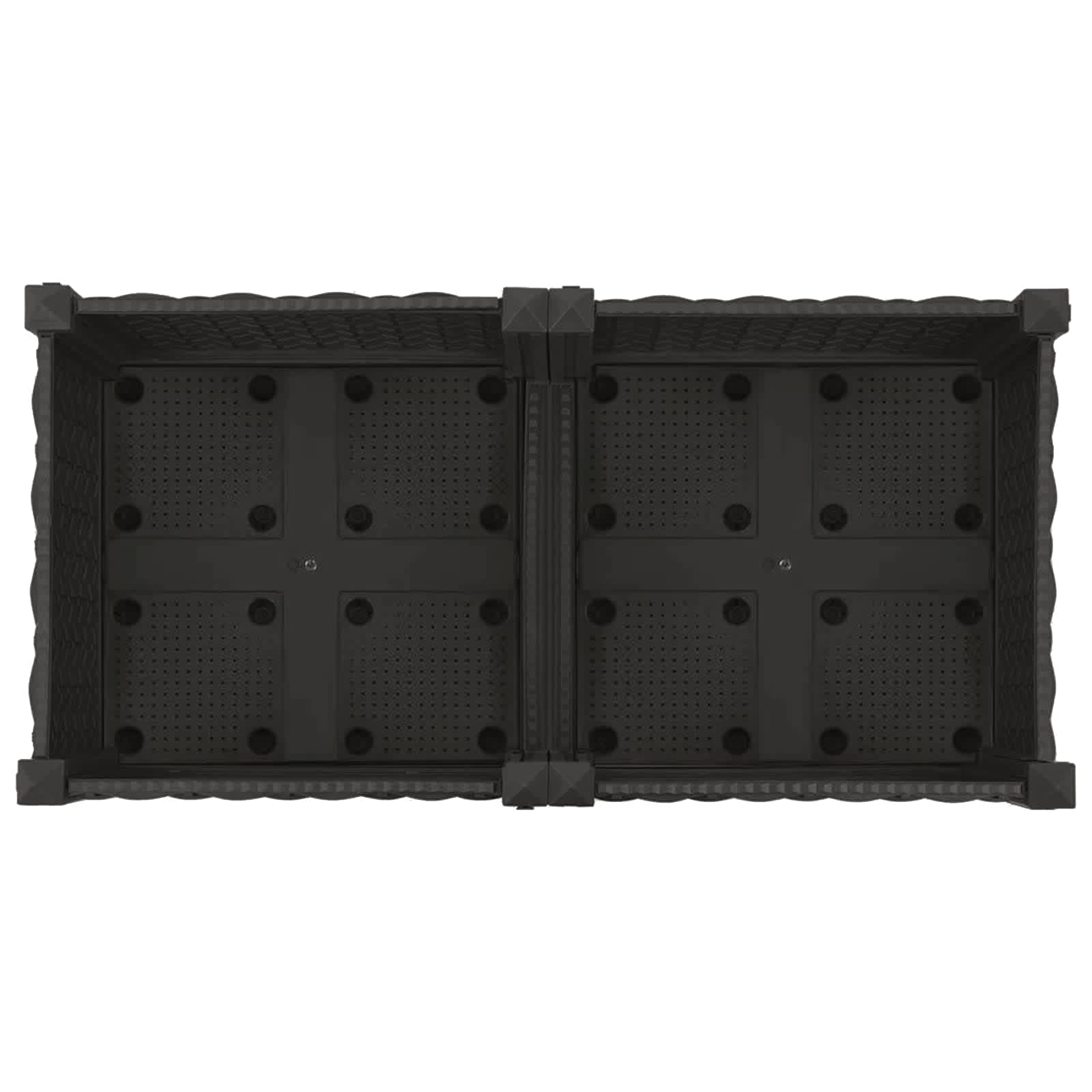 Gartenpflanzer 80 X 40 X 29 Cm Pp Schwarz