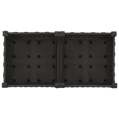 Gartenpflanzer 80 X 40 X 29 Cm Pp Schwarz
