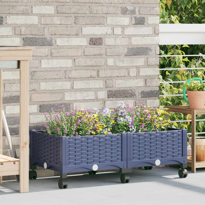 Gartenpflanzer 80 X 40 X 33 Cm Pp Blaugrau
