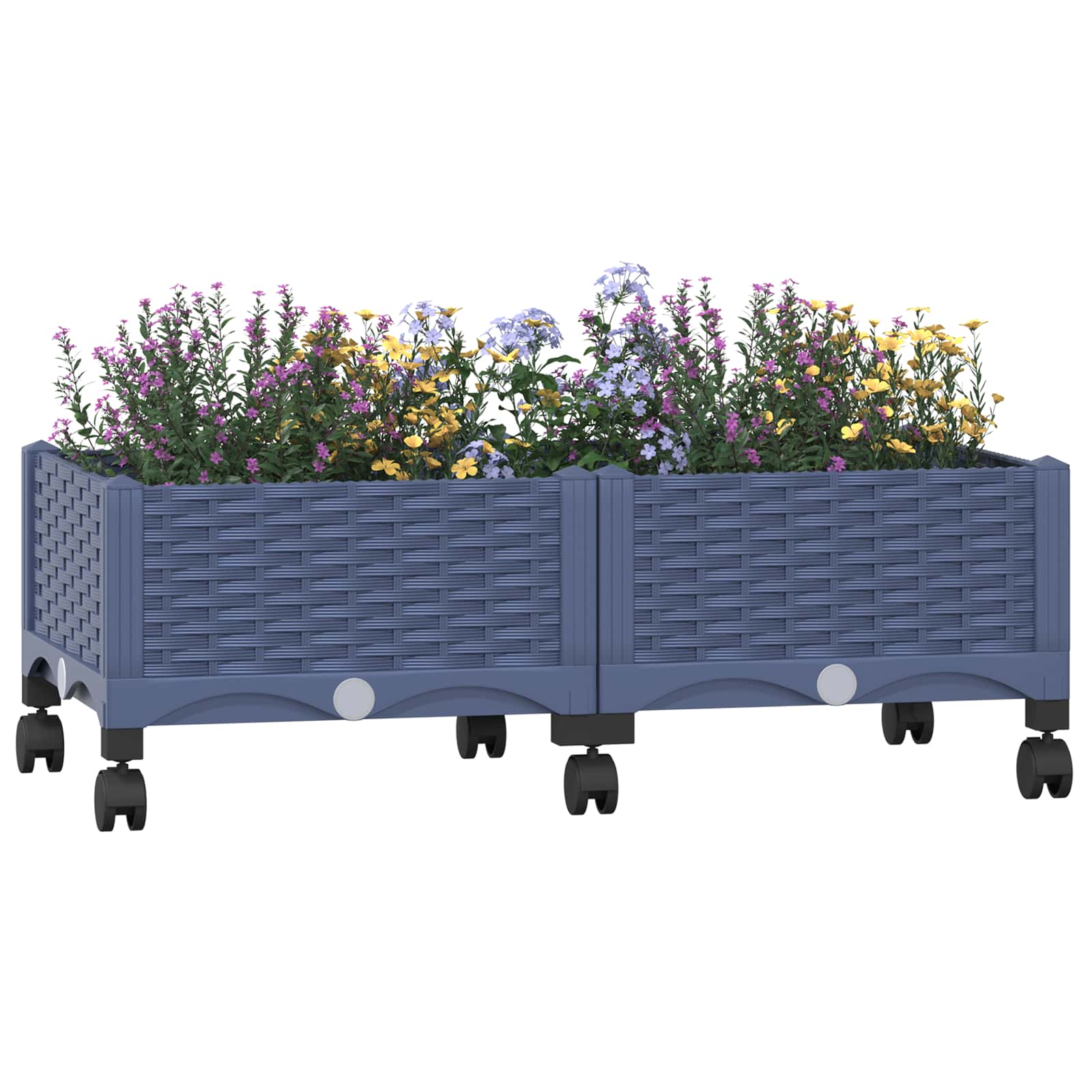 Gartenpflanzer 80 X 40 X 33 Cm Pp Blaugrau