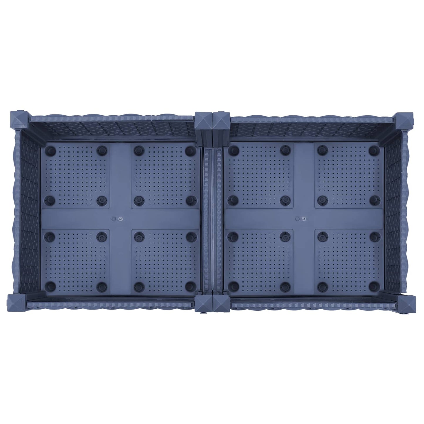 Gartenpflanzer 80 X 40 X 33 Cm Pp Blaugrau