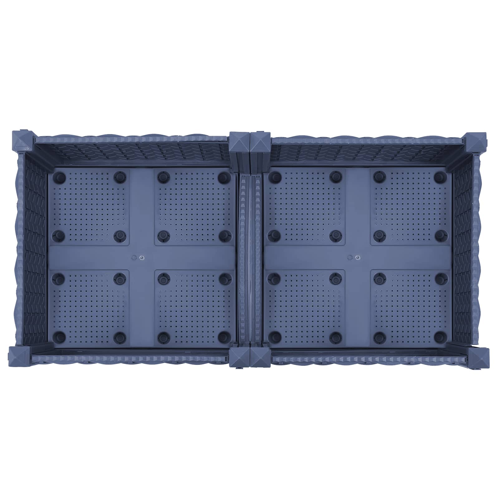 Gartenpflanzer 80 X 40 X 33 Cm Pp Blaugrau