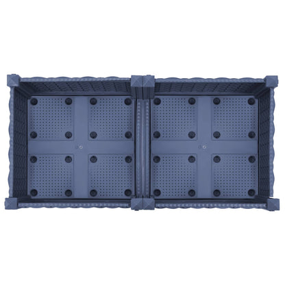 Gartenpflanzer 80 X 40 X 33 Cm Pp Blaugrau