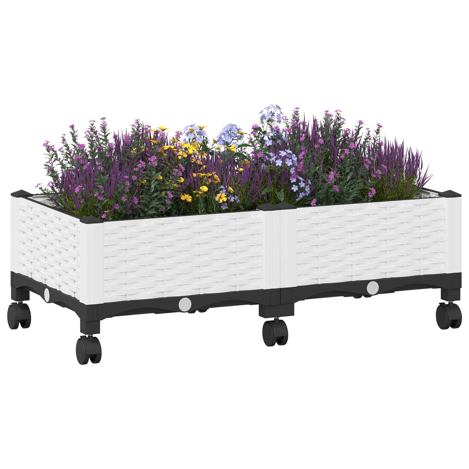 Gartenpflanzer 80 X 40 X 33 Cm Pp Weiß