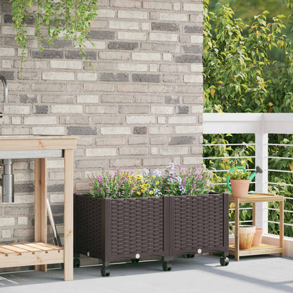 Gartenpflanzer 80 X 40 X 44 Cm Pp Braun