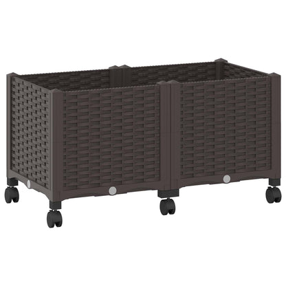 Gartenpflanzer 80 X 40 X 44 Cm Pp Braun