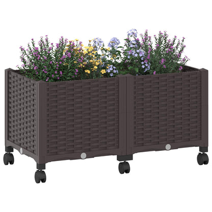 Gartenpflanzer 80 X 40 X 44 Cm Pp Braun