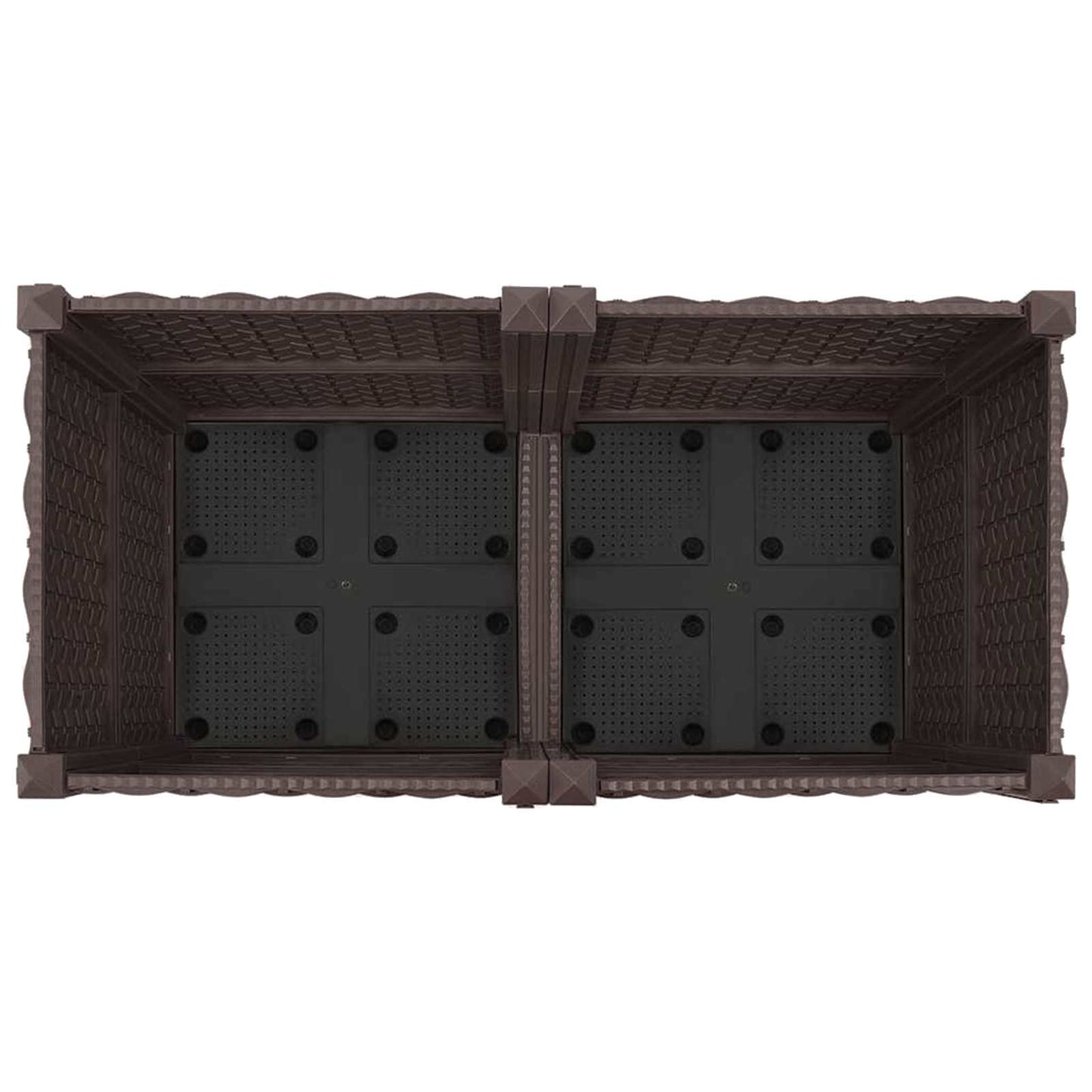 Gartenpflanzer 80 X 40 X 44 Cm Pp Braun