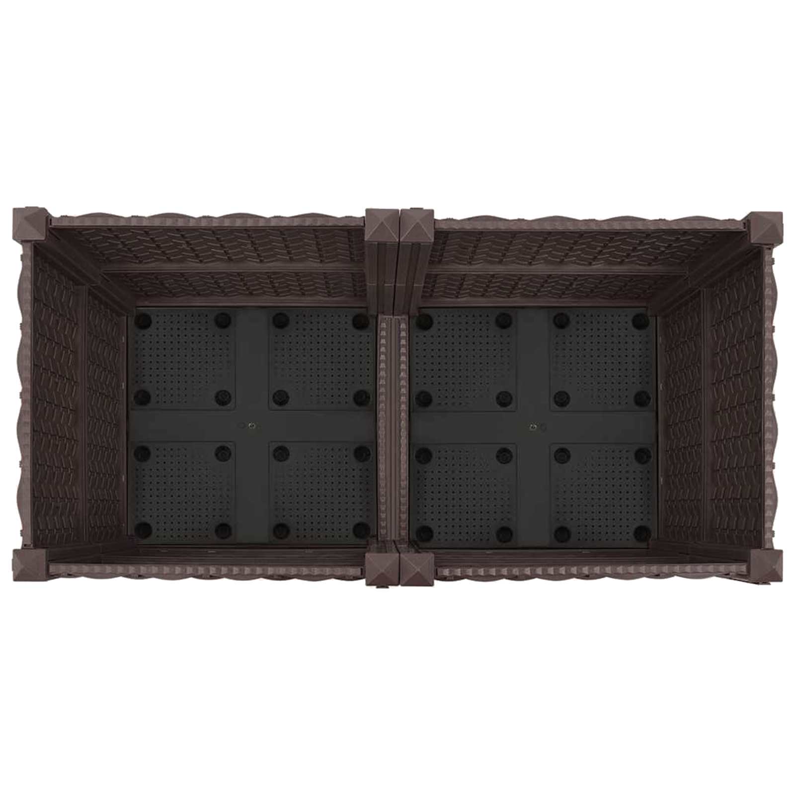 Gartenpflanzer 80 X 40 X 44 Cm Pp Braun