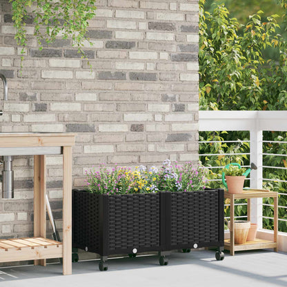 Gartenpflanzer 80 X 40 X 44 Cm Pp Schwarz