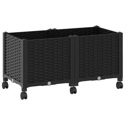 Gartenpflanzer 80 X 40 X 44 Cm Pp Schwarz