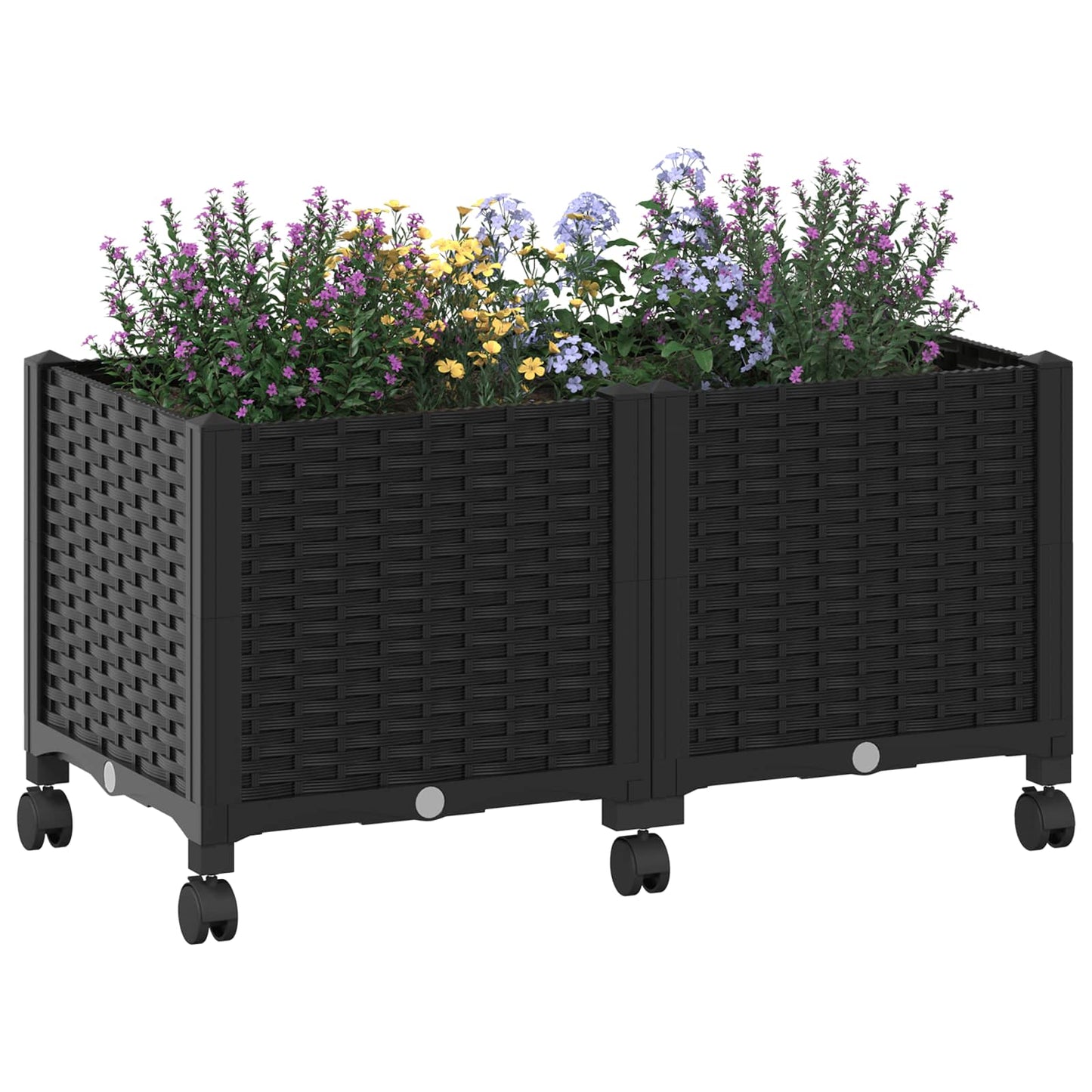 Gartenpflanzer 80 X 40 X 44 Cm Pp Schwarz