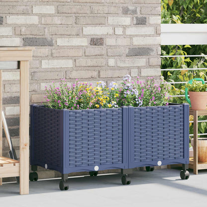 Gartenpflanzer 80 X 40 X 48 Cm Pp Blaugrau