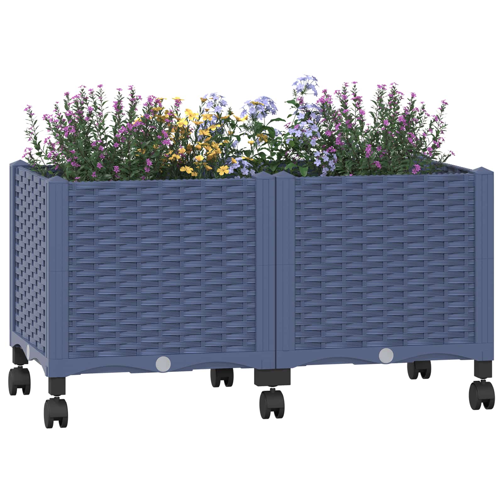 Gartenpflanzer 80 X 40 X 48 Cm Pp Blaugrau