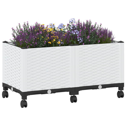 Gartenpflanzer 80 X 40 X 48 Cm Pp Weiß